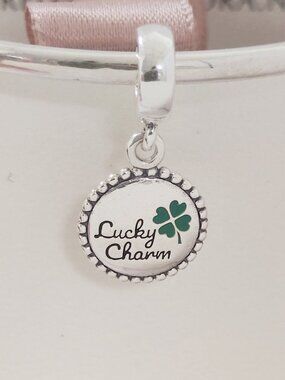 Pandora Ireland Four-leaf Clover Lucky Exclusive Dangle Charm S925 Silver